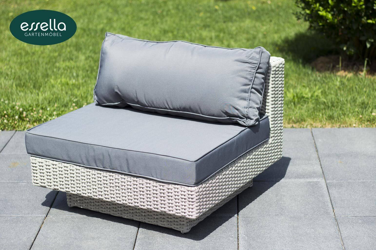 Polyrattan Lounge Melbourne 6-Personen Rundgeflecht Essella-Markenshop