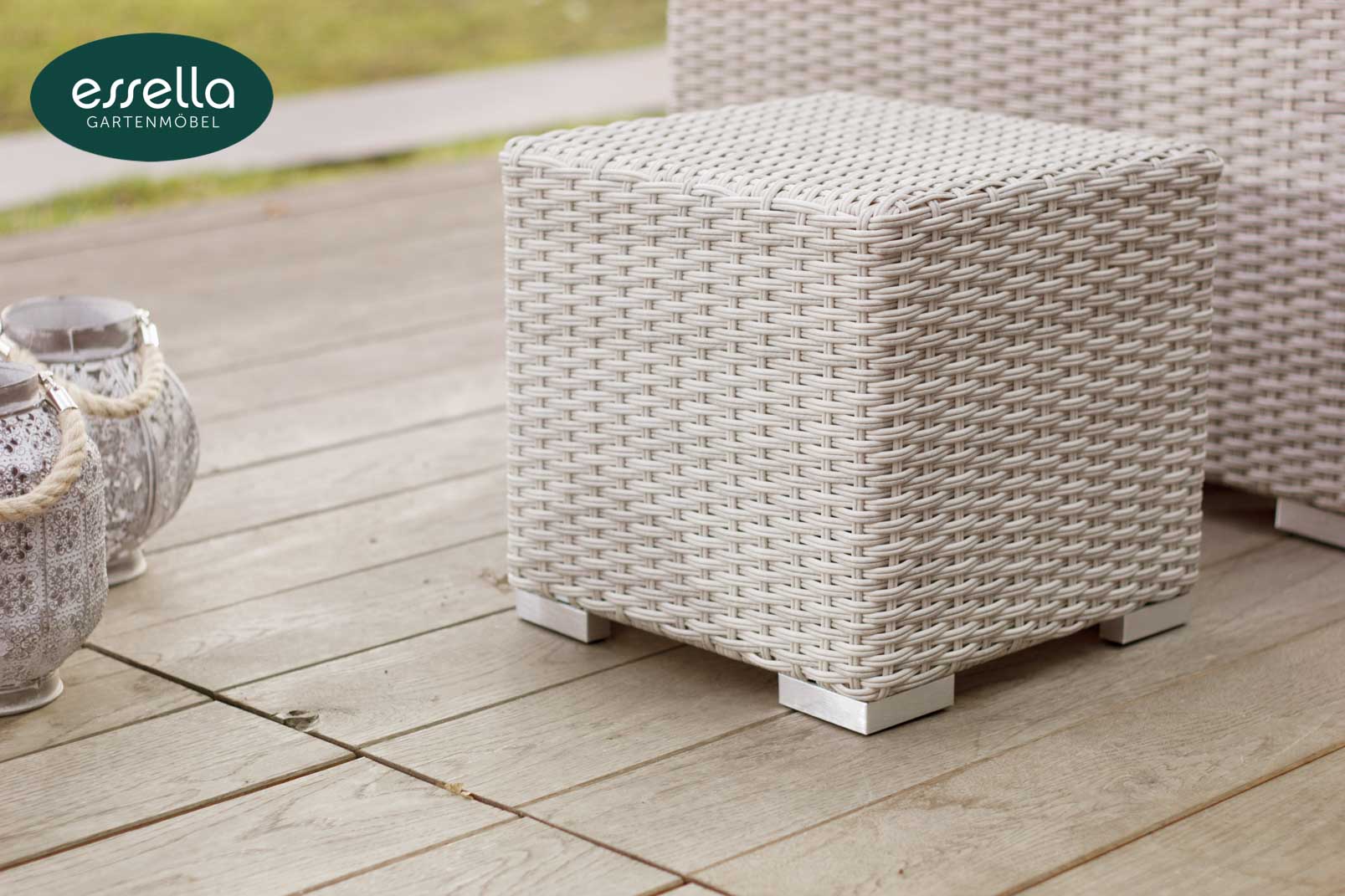 Polyrattan Lounge Miami 8-Personen Rundgeflecht Essella-Markenshop