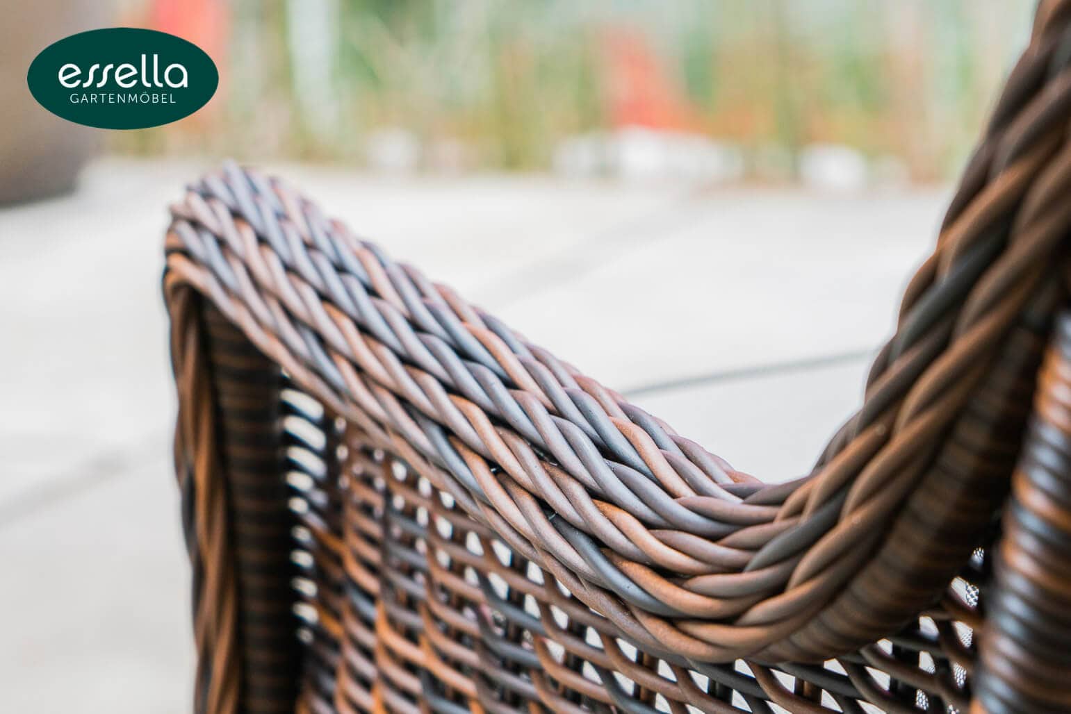 Polyrattan Sitzgruppe Dubai 6-Personen Rundgeflecht Essella-Markenshop