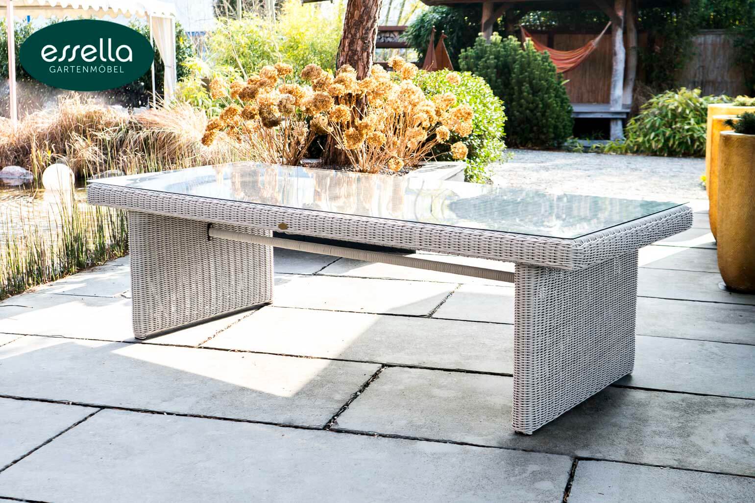 Polyrattan Sitzgruppe Dubai 8-Personen Rundgeflecht Essella-Markenshop