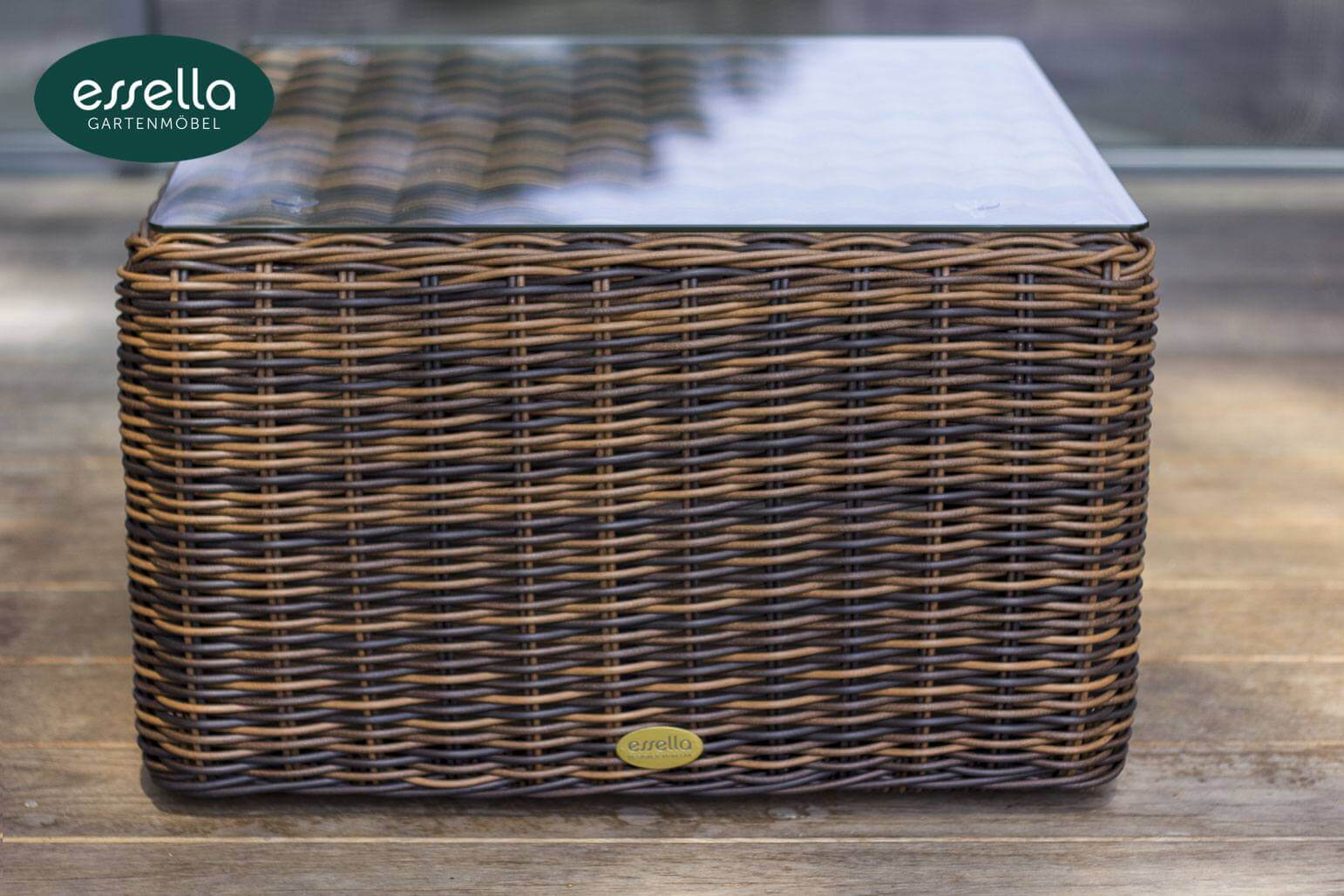 Polyrattan Lounge Oslo 5-Personen Rundgeflecht Essella-Markenshop