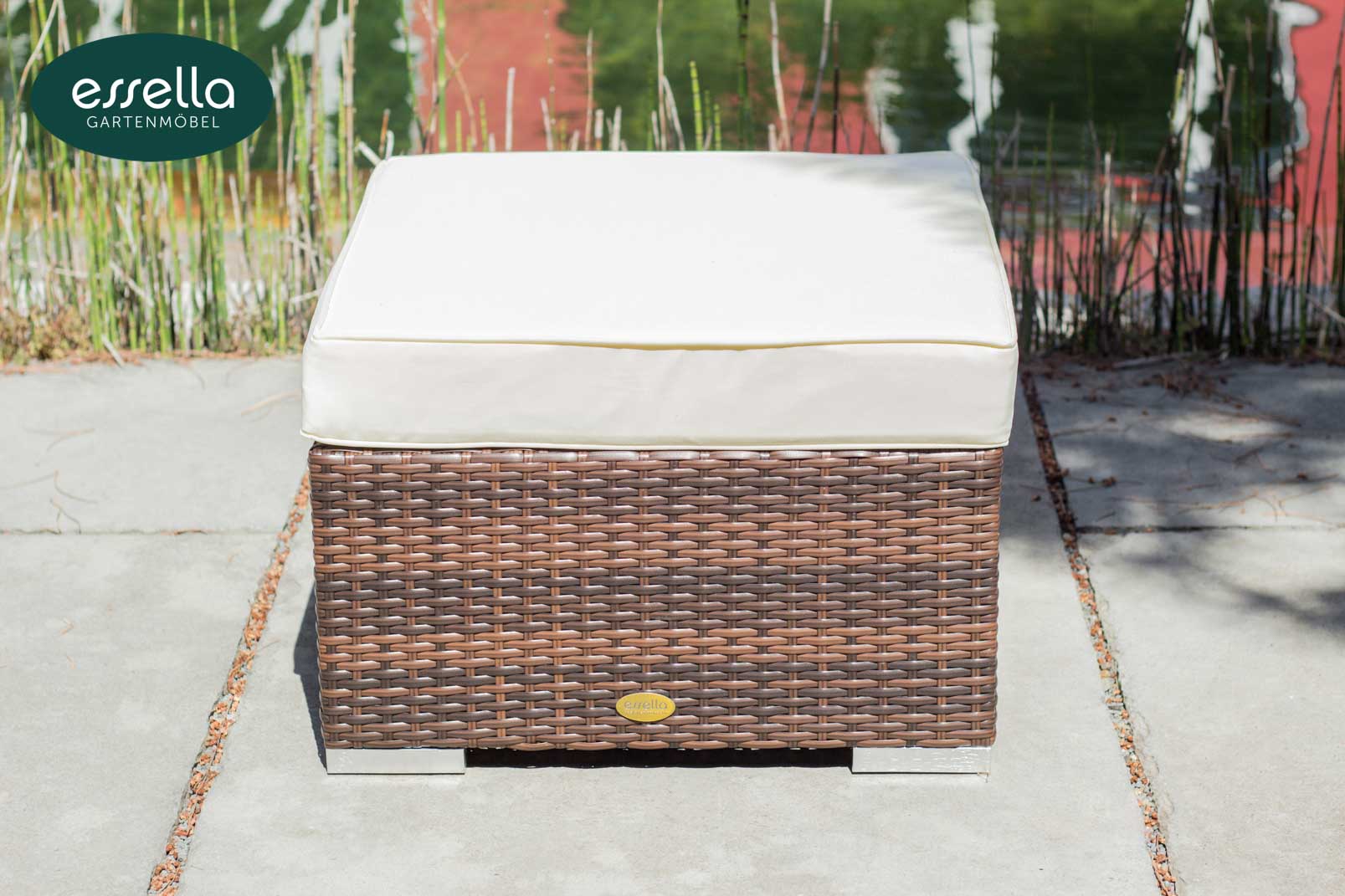 Polyrattan Lounge Bahamas 7-Personen Flachgeflecht Essella-Markenshop