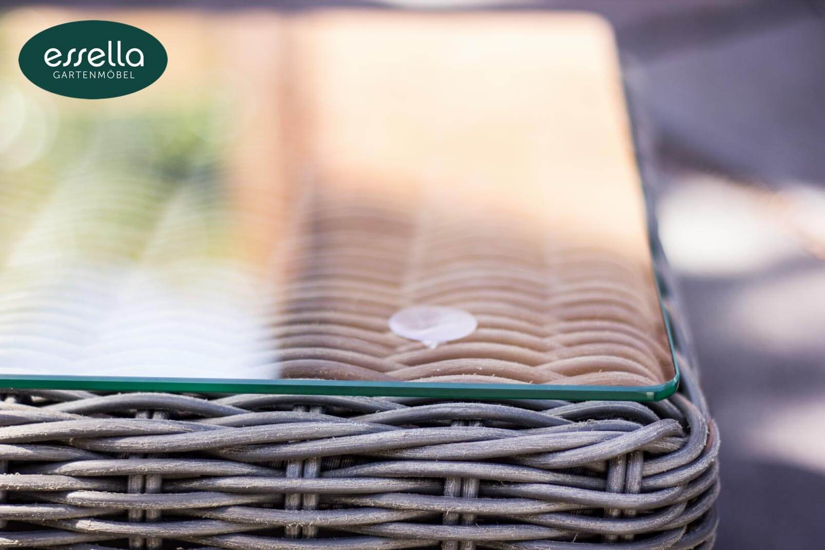 Polyrattan Sonnenliege Jamaica 2-Personen Rundgeflecht Essella-Markenshop