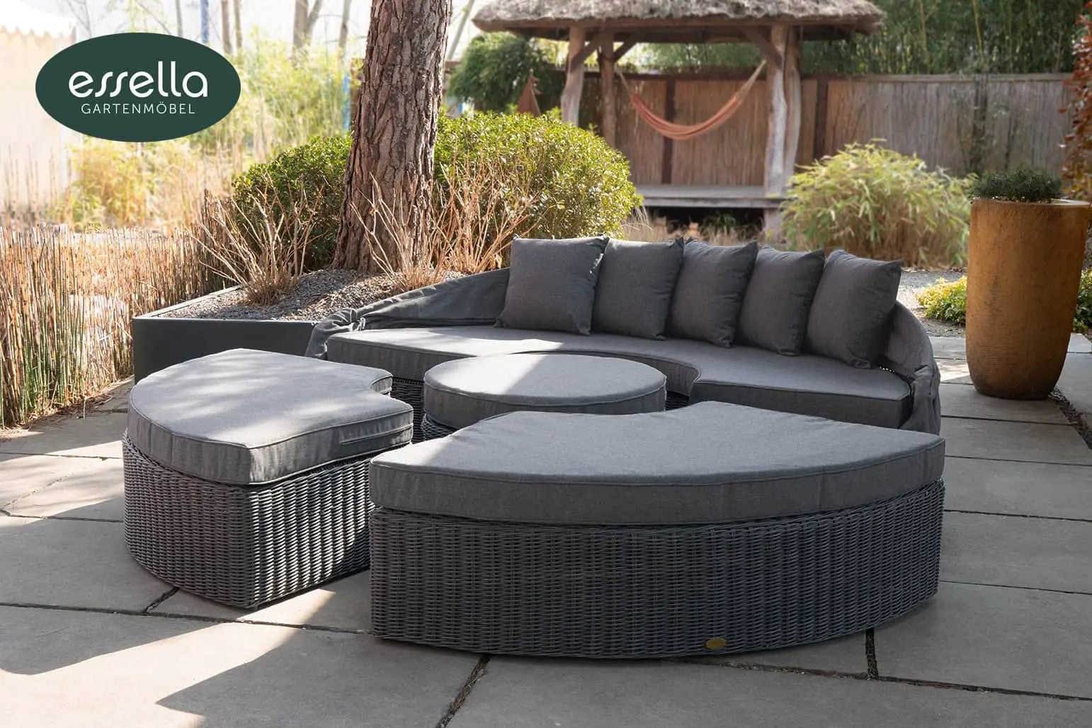 Polyrattan Sonneninsel Honolulu Rundgeflecht Essella-Markenshop