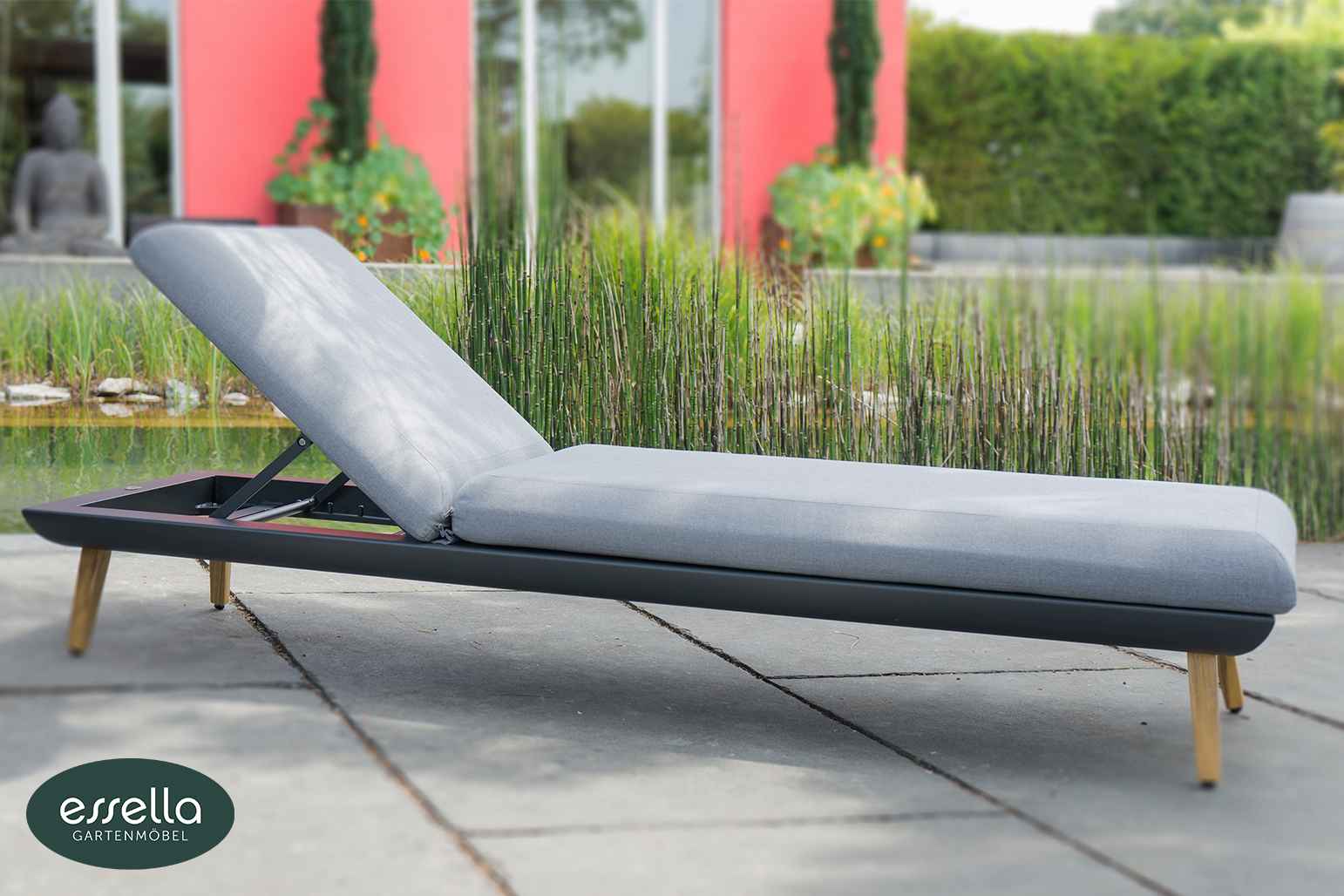 Aluminium Sonnenliege Medan mit verstellbarer Rückenlehne Essella-Markenshop