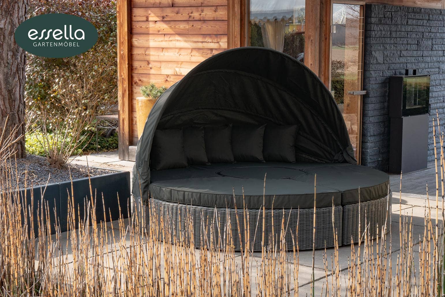 Polyrattan Sonneninsel Honolulu Rundgeflecht Essella-Markenshop