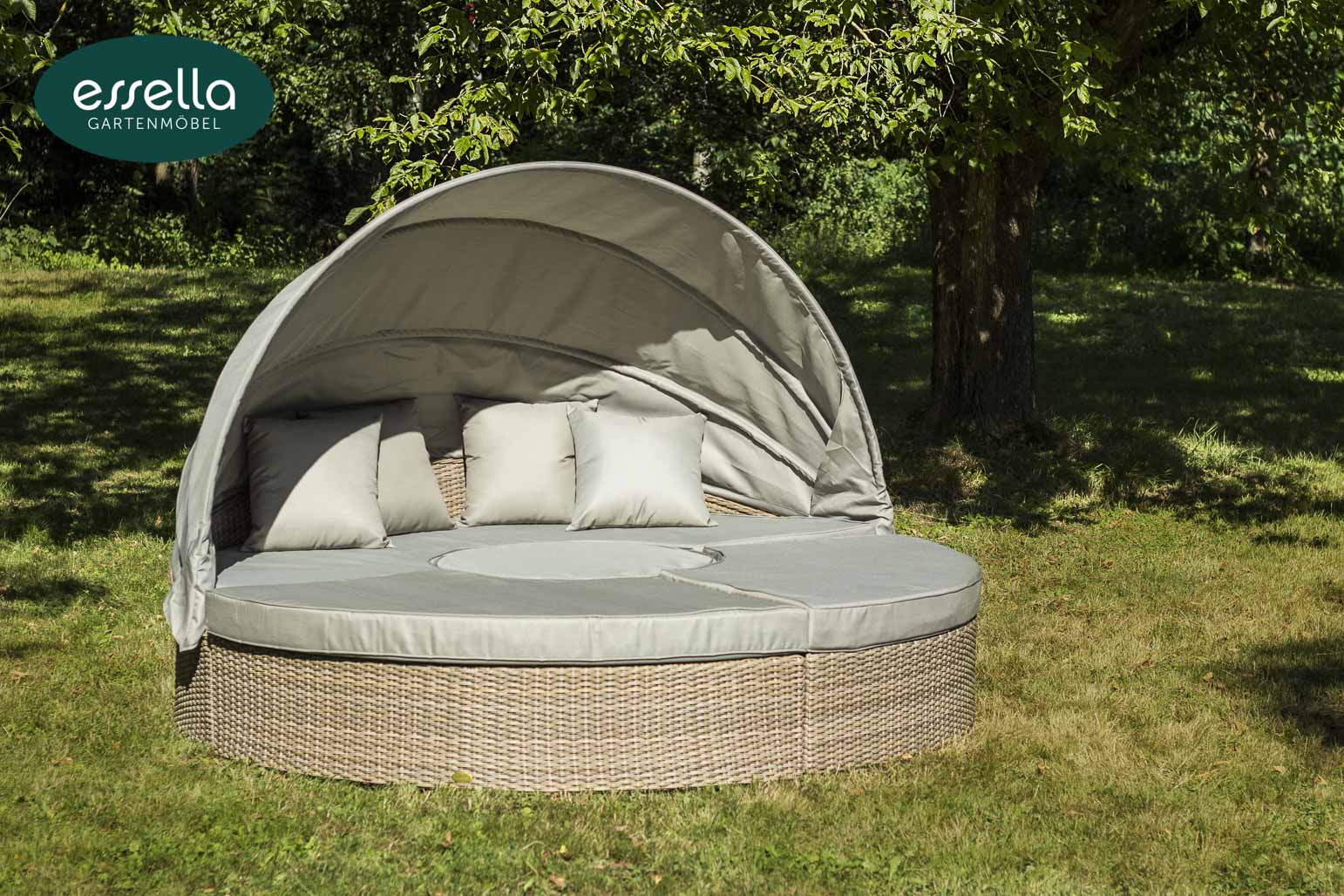 Polyrattan Sonneninsel Honolulu Rundgeflecht Essella-Markenshop