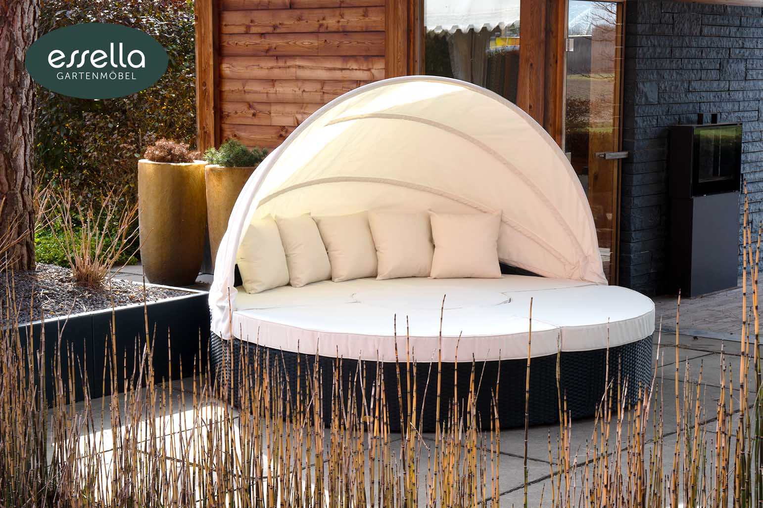 Polyrattan Sonneninsel Honolulu Flachgeflecht Essella-Markenshop