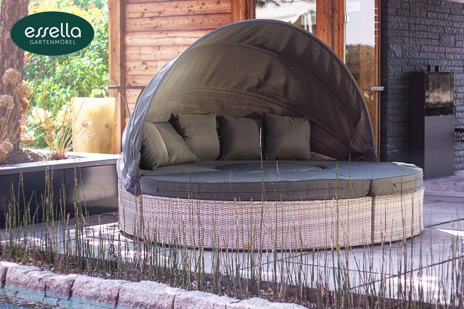 Polyrattan Sonneninsel Honolulu Rundgeflecht Essella-Markenshop