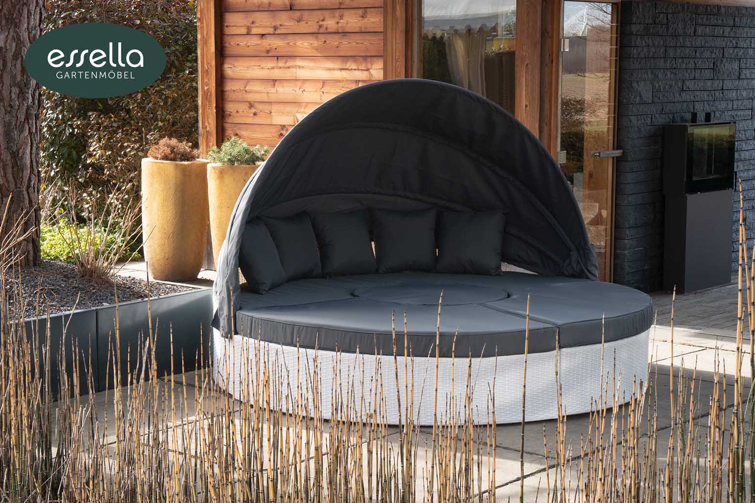 Polyrattan Sonneninsel Honolulu Flachgeflecht Essella-Markenshop