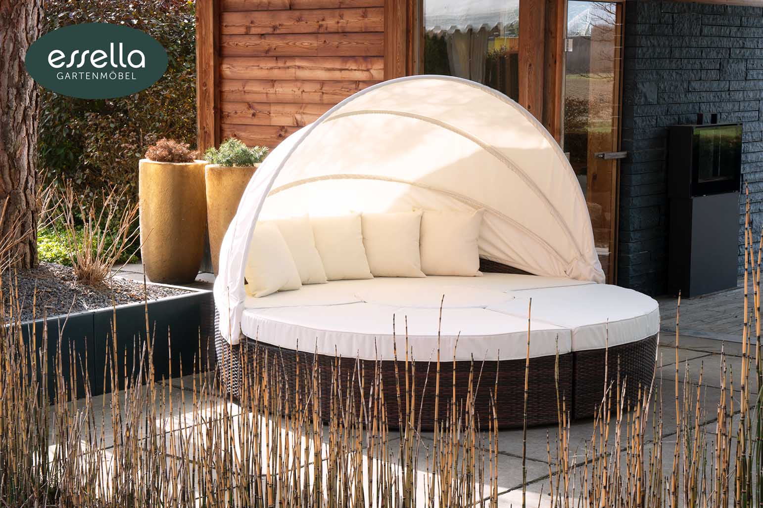 Polyrattan Sonneninsel Honolulu Flachgeflecht Essella-Markenshop